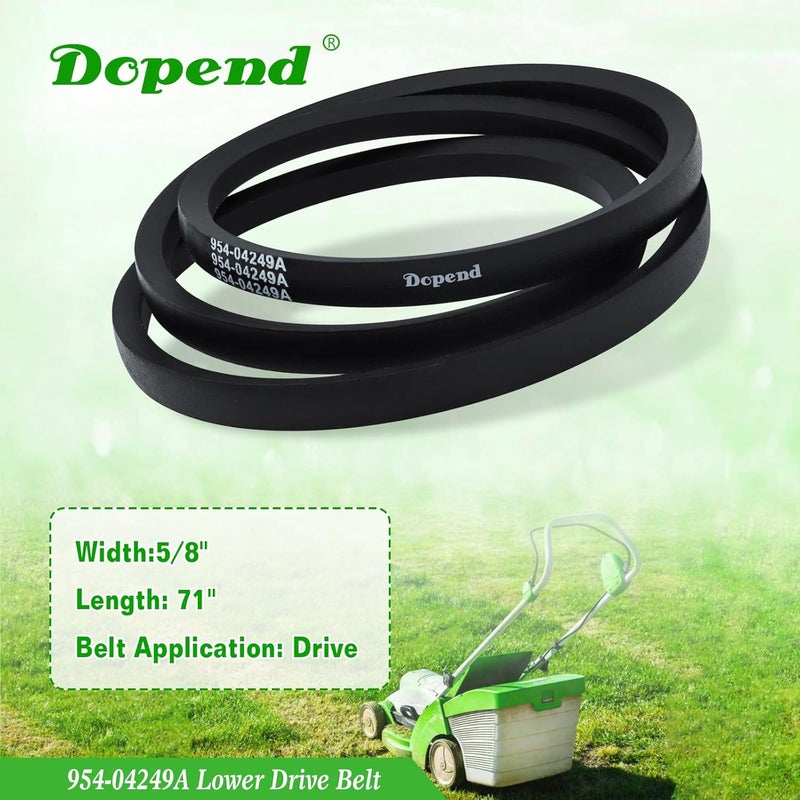 Dopend 954-04249A Lower Drive Belt 5/8'' x 71'' for Craftsman T110, Huskee LT4200, MTD, Troy Bilt 42 inch Deck, Replaces 954-04249 Lower Drive Belt 754-04249, 745-04249A - Image 4
